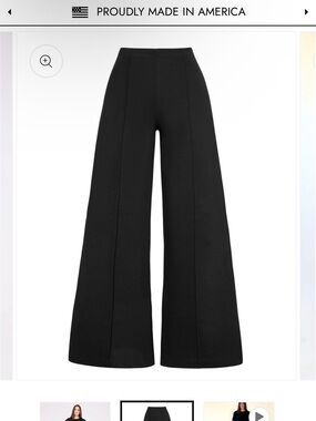 High-Rise Wide Leg Pants in Black
